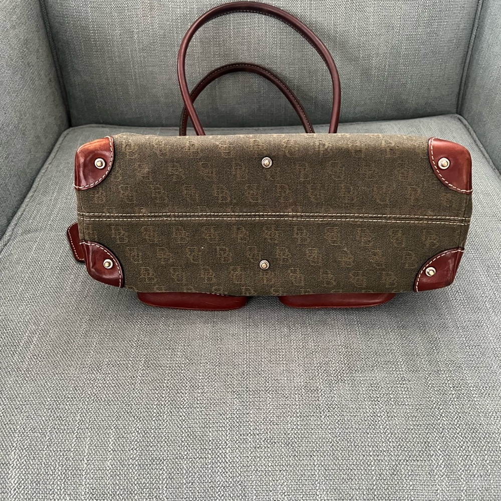 Dooney & Bourke Green Db Monogram Canvas Leather … - image 6